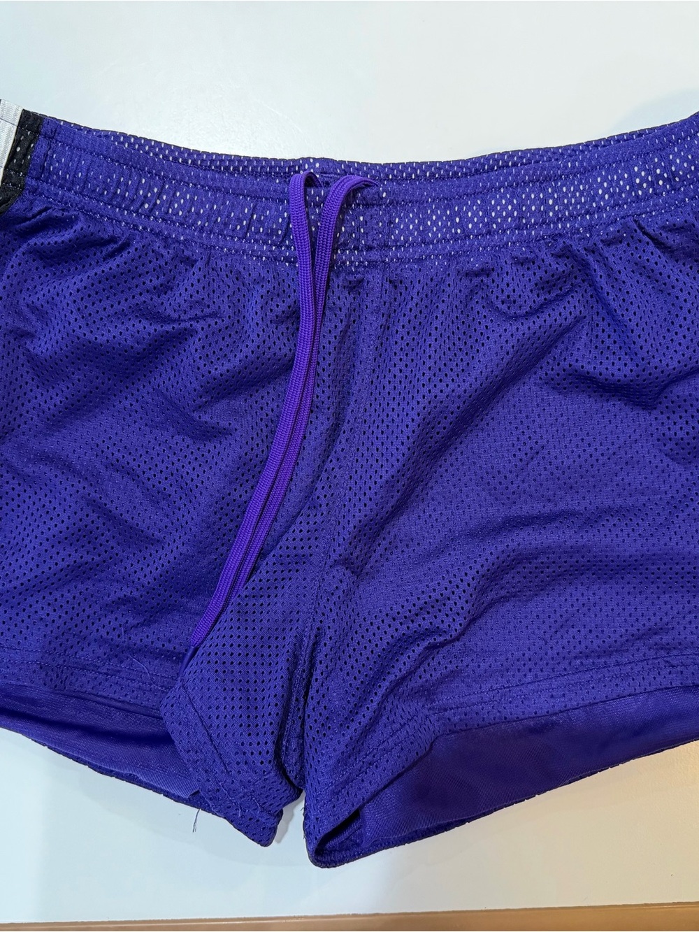 Purple Mesh Adidas Athletic Shorts